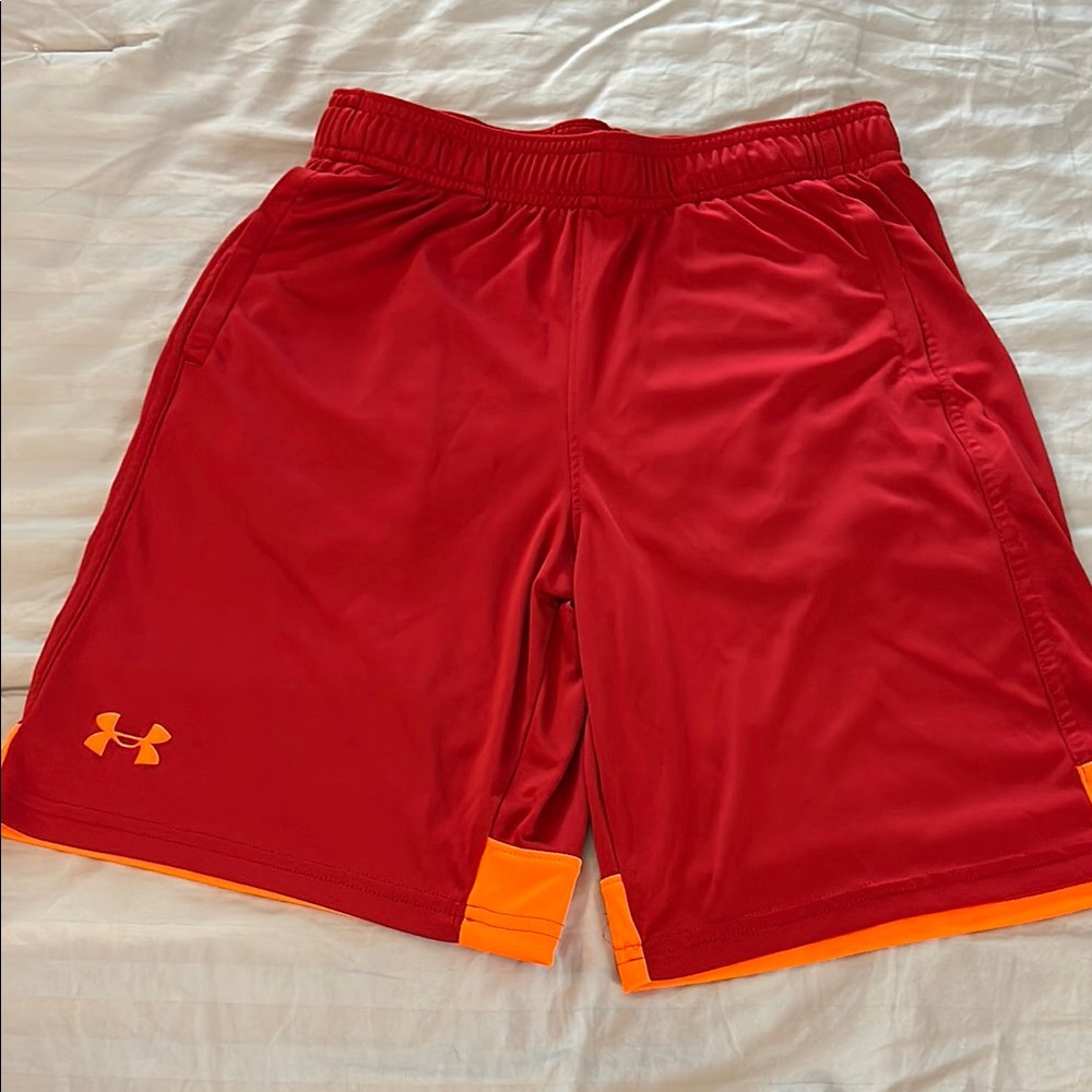 Under Armour Boys Red Shorts
